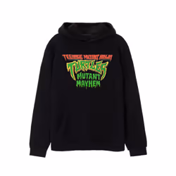 Teenage Mutant Ninja Turtles Mens Mayhem Logo Hoodie - XL, Black