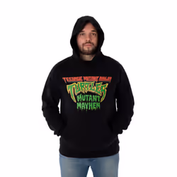 Teenage Mutant Ninja Turtles Mens Mayhem Logo Hoodie - XL, Black