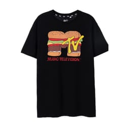 MTV Mens Burger T-Shirt - 3XL, Black