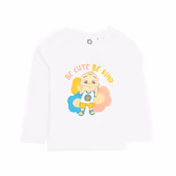 Cocomelon Girls Be Cute Be Kind Long-Sleeved T-Shirt - 12-18 Months, White