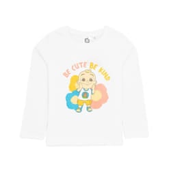 Cocomelon Girls Be Cute Be Kind Long-Sleeved T-Shirt - 12-18 Months, White