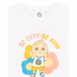 Cocomelon Girls Be Cute Be Kind Long-Sleeved T-Shirt - 12-18 Months, White