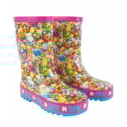 Shopkins Girls All-Over Print Wellington Boots - 2 UK, Pink/Blue