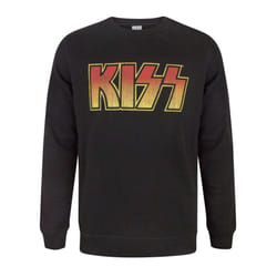 Amplified Mens Classic Logo Kiss Sweatshirt - S, Black