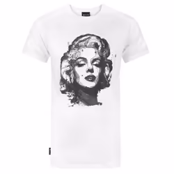 W.C.C Unisex Adult Marilyn Monroe Longline T-Shirt - XXL, White
