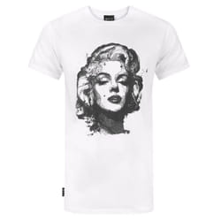 W.C.C Unisex Adult Marilyn Monroe Longline T-Shirt - XXL, White