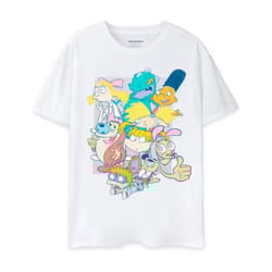 Nickelodeon Mens Classic 90's Short-Sleeved T-Shirt - 3XL, White