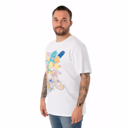 Nickelodeon Mens Classic 90's Short-Sleeved T-Shirt - 3XL, White