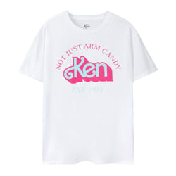Barbie Mens Not Just Arm Candy Ken Retro Short-Sleeved T-Shirt - 3XL, White