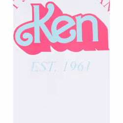 Barbie Mens Not Just Arm Candy Ken Retro Short-Sleeved T-Shirt - 3XL, White