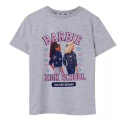 Barbie Girls High School Short-Sleeved T-Shirt - 9-10 Years, Grey Marl