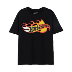 Hot Wheels Mens Flames Logo T-Shirt - 3XL, Black