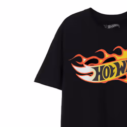 Hot Wheels Mens Flames Logo T-Shirt - 3XL, Black