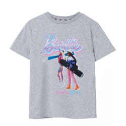 Barbie Girls Merry & Bright Short-Sleeved T-Shirt - 9-10 Years, Grey Marl