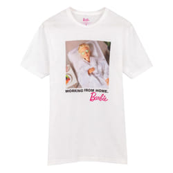 Barbie Womens/Ladies Working from Home T-Shirt - XXL, White