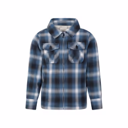 Mountain Warehouse Childrens/Kids Stream Checked Borg Lined Full Zip Shirt Jacket - 5-6 Years, Blue