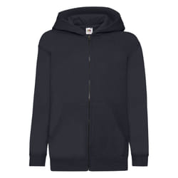 Fruit of the Loom Childrens/Kids Classic Full Zip Hoodie - 12-13 Years, Deep Navy