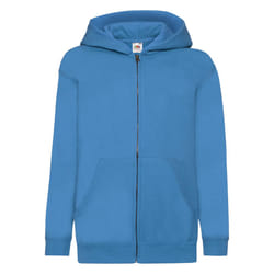 Fruit of the Loom Childrens/Kids Classic Full Zip Hoodie - 12-13 Years, Azure Blue