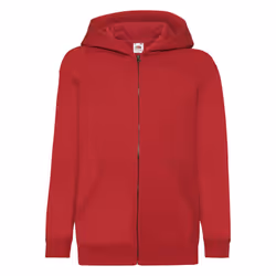 Fruit of the Loom Childrens/Kids Classic Full Zip Hoodie - 12-13 Years, Red