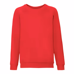 Fruit of the Loom Childrens/Kids Classic Raglan Sweatshirt - 12-13 Years, Red