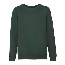 Fruit of the Loom Childrens/Kids Classic Raglan Sweatshirt - 9-11 Years, Bottle Green