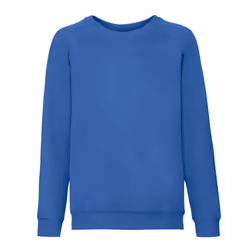 Fruit of the Loom Childrens/Kids Classic Raglan Sweatshirt - 12-13 Years, Royal Blue