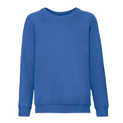Fruit of the Loom Childrens/Kids Classic Raglan Sweatshirt - 12-13 Years, Royal Blue