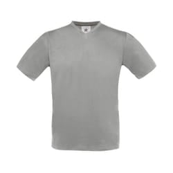 B&C Mens Exact V Neck T-Shirt - S, Sports Grey