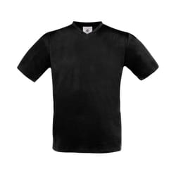 B&C Mens Exact V Neck T-Shirt - S, Black