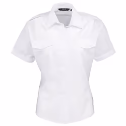 Premier Womens/Ladies Short-Sleeved Pilot Shirt - 16 UK, White
