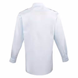 Premier Mens Long-Sleeved Pilot Shirt - 18.5in, Light Blue