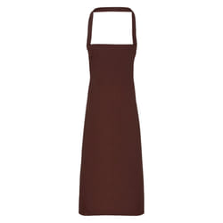 Premier Unisex Adult Cotton Bibbed Apron - One Size, Brown