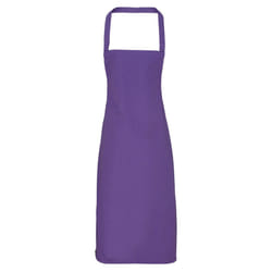 Premier Unisex Adult Cotton Bibbed Apron - One Size, Purple