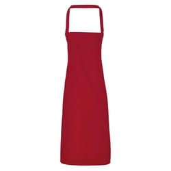 Premier Unisex Adult Cotton Bibbed Apron - One Size, Burgundy