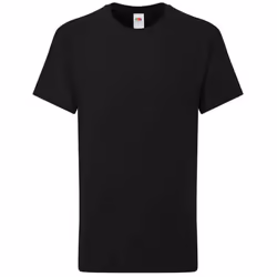 Fruit of the Loom Childrens/Kids Iconic 195 Premium T-Shirt - 5-6 Years, Black