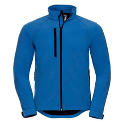 Russell Mens Plain Soft Shell Jacket - XS, Azure