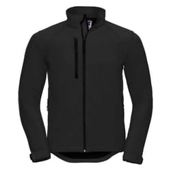 Russell Mens Plain Soft Shell Jacket - XS, Black