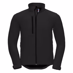 Russell Mens Plain Soft Shell Jacket - S, Black