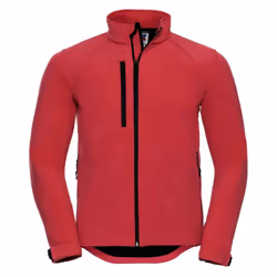 Russell Mens Plain Soft Shell Jacket - L, Classic Red