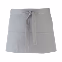 Premier Colours 3 Pocket Short Apron - One Size, Silver