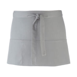 Premier Colours 3 Pocket Short Apron - One Size, Silver