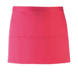 Premier Colours 3 Pocket Short Apron - One Size, Hot Pink