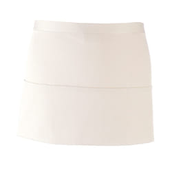 Premier Colours 3 Pocket Short Apron - One Size, White