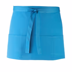 Premier Colours 3 Pocket Short Apron - One Size, Turquoise