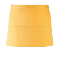 Premier Colours 3 Pocket Short Apron - One Size, Sunflower