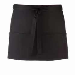Premier Colours 3 Pocket Short Apron - One Size, Black