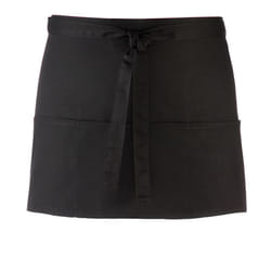 Premier Colours 3 Pocket Short Apron - One Size, Black