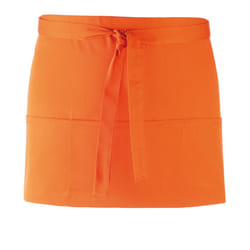 Premier Colours 3 Pocket Short Apron - One Size, Orange