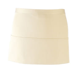 Premier Colours 3 Pocket Short Apron - One Size, Natural