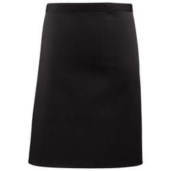 Premier Colours Mid Length Apron - One Size, Black